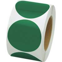 Pastilles de marquage color&eacute;es, Cercle, 3" lo x 3" la, Vert, Vinyle Oxford Builders Supplies Inc