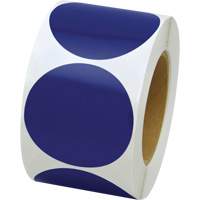 Pastilles de marquage color&eacute;es, Cercle, 3" lo x 3" la, Bleu, Vinyle Oxford Builders Supplies Inc