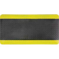 Anti-Fatigue Matting, Diamond, 1-2/3' x 3-1/4' x 3/4", Black/Yellow, Polyurethane Oxford Builders Supplies Inc