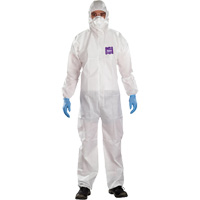 Combinaison 3 pi&egrave;ces avec capuchon AlphaTec Microchem r&eacute;sistant aux produits chimiques, 2T-Grand, Blanc Oxford Builders Supplies Inc