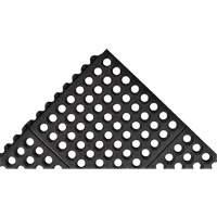 Cushion-Ease&reg; 550 Interlocking Anti-Fatigue Mat, Slotted, 3' x 3' x 3/4", Black, Rubber Oxford Builders Supplies Inc