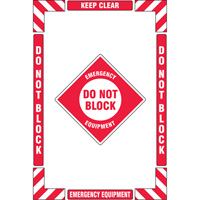"Emergency Equipment" Floor Marking Kit, Adhesive, English with Pictogram Oxford Builders Supplies Inc