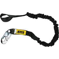 Arc Flash Shock Absorbing Lanyard, 6', Locking Snap Hook Center, Choke-Off Loop Leg Ends, Nylon Oxford Builders Supplies Inc