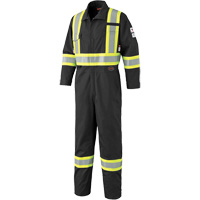 7702BK Combinaison ignifuge et r&eacute;sistant &agrave; l'arc &eacute;lectrique 88/12 FR-Tech, Taille 36, Noir, 9,7 cal/cm² Oxford Builders Supplies Inc