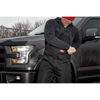 GridIron Regular Length Zip-To-Thigh Bib Overall, Men's, Large, Black Oxford Builders Supplies Inc