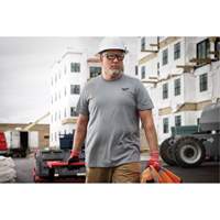 T-shirt de travail hybride, Hommes, Petit, Gris Oxford Builders Supplies Inc
