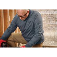 T-shirt de travail hybride, Hommes, Petit, Bleu Oxford Builders Supplies Inc