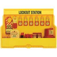 Premier Electrical Lockout Station, Thermoplastic Padlocks, 16 Padlock Capacity, Padlocks Included Oxford Builders Supplies Inc