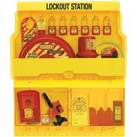 Standard Valve & Electrical Deluxe Lockout Station, Thermoplastic Padlocks, 32 Padlock Capacity, Padlocks Included Oxford Builders Supplies Inc