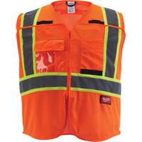 Veste de s&eacute;curit&eacute; pour signaleur, Orange haute visibilit&eacute;, Moyen/Petit Oxford Builders Supplies Inc