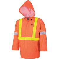R85 Element FR FR 3-Piece Safety Rain Suit, Small, High Visibility Orange Oxford Builders Supplies Inc