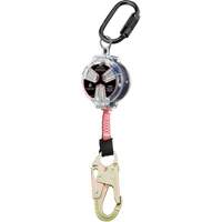Cordage de s&eacute;curit&eacute; autor&eacute;tractable avec petit mousqueton Dynamic, 6', Polyester, Pivotant Oxford Builders Supplies Inc
