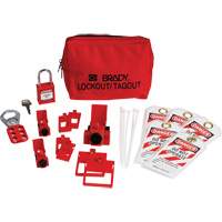 Electrical Lockout Tagout Kit with Nylon Safety Padlock in Pouch, Circuit Breaker Type Oxford Builders Supplies Inc