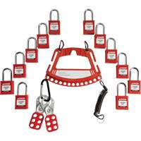 Lock & Tag Carrier with Keyed Different Nylon Safety Lockout Padlocks Oxford Builders Supplies Inc