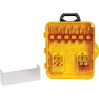 Lockout Station with Keyed Alike Nylon Safety Lockout Padlocks, Plastic Padlocks, 6 Padlock Capacity, Padlocks Included Oxford Builders Supplies Inc