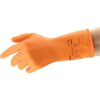 AlphaTec&reg; 87-320 Chemical-Resistant Gloves, Size 9.5, 11.8" L, Rubber Latex, Cotton/Flock-Lined Inner Lining, 17-mil Oxford Builders Supplies Inc