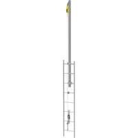 Ensemble de c&acirc;bles de s&eacute;curit&eacute; pour &eacute;chelle verticale Latchways avec avec potence de rallonge pour &eacute;chelle verticale SRL, Acier inoxydable Oxford Builders Supplies Inc