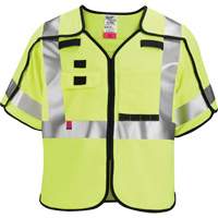 Gilet de s&eacute;curit&eacute; &agrave; maille d&eacute;tachable, Noir/Jaune lime haute visibilit&eacute;, Moyen/Petit Oxford Builders Supplies Inc