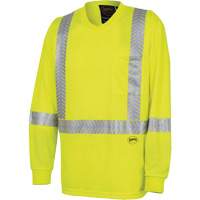 6905A Chandail de s&eacute;curit&eacute; &agrave; manches longues ultra respirant et ultra frais, T-petit, Jaune lime haute visibilit&eacute; Oxford Builders Supplies Inc
