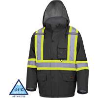 5031BK Manteau de s&eacute;curit&eacute; matelass&eacute; imperm&eacute;able, Noir, Petit Oxford Builders Supplies Inc