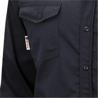 7742 FR-Tech&reg; Flame-Resistant Safety Shirt, Small, Navy Blue Oxford Builders Supplies Inc