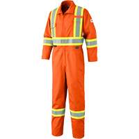 7705T Combinaison ignifuge FR-Tech avec fermetures &agrave; glissi&egrave;re aux jambes, Taille 40 (grand taille), Orange haute visibilit&eacute;, 9,7 cal/cm² Oxford Builders Supplies Inc