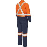 7702BB Combinaison de s&eacute;curit&eacute; FR-Tech 2 tons, Taille 36, Bleu marin/Orange, 10 cal/cm² Oxford Builders Supplies Inc