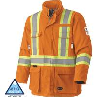 5533 Flame-Resistant Safety Parka, Small, High Visibility Orange, 58 cal/cm² Oxford Builders Supplies Inc