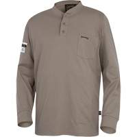 331 FR Interlock Henley Shirt, Small, Beige Oxford Builders Supplies Inc