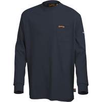 333 Flame-Resistant Long-Sleeved Shirt, Small, Navy Blue Oxford Builders Supplies Inc