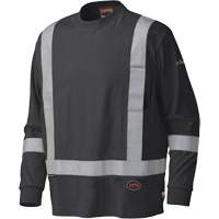 340SFA Flame-Resistant Long-Sleeved Safety Shirt, Small, Black Oxford Builders Supplies Inc