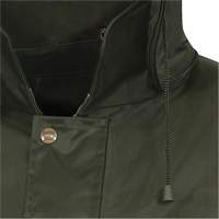 D8120J Manteau &agrave; capuchon ind&eacute;chirable Nailhead pour planteur d'arbres, Polyester/PVC, T-petit, Vert Oxford Builders Supplies Inc