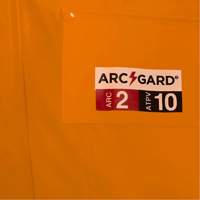 5880 Manteau de pluie ignifuge et protection contre les &eacute;clats d'arc &eacute;lectrique, T-petit, Orange haute visibilit&eacute;, 10 cal/cm² Oxford Builders Supplies Inc