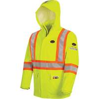 5881 Manteau de pluie ignifuge et protection contre les &eacute;clats d'arc &eacute;lectrique, T-petit, Jaune haute visibilit&eacute;, 10 cal/cm² Oxford Builders Supplies Inc