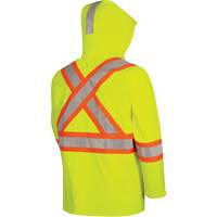 5881 Manteau de pluie ignifuge et protection contre les &eacute;clats d'arc &eacute;lectrique, T-petit, Jaune haute visibilit&eacute;, 10 cal/cm² Oxford Builders Supplies Inc