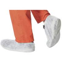 2022 Couvre-chaussures jetables, Taille unique, Polypropyl&egrave;ne, Blanc Oxford Builders Supplies Inc