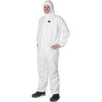 2055 Disposable Coveralls, Small, White, Microporous Oxford Builders Supplies Inc