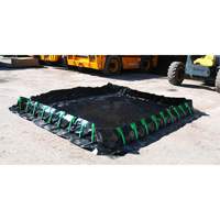 Ultra-Containment Berm&reg;, 179 US gal. Capacity, 4' W x 6' L x 12" H, Stake Wall Oxford Builders Supplies Inc