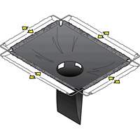 Square Ultra-Drain Guard&reg; Catch Basin Insert with Overflow Port, Oil & Sediment, 16" - 28" L x 20" - 36" W Oxford Builders Supplies Inc