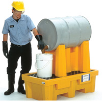 Syst&egrave;me de confinement Ultra-Drum pour 1 baril avec drain, 52" lo x 29" la x 49,5" ha, 750 gal. US Capacit&eacute; Oxford Builders Supplies Inc