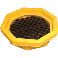 Ultra-Drum Tray&reg; with Grating, 32" L x 32" W x 8.1" H, 21.1 US gal. Spill Capacity Oxford Builders Supplies Inc