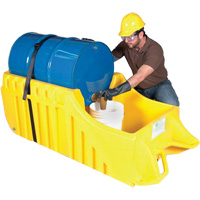Drum Dolly, 26.5" L x 26.5" W x 5" H, 800 US gal. Spill Cap. Oxford Builders Supplies Inc