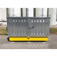 Ultra-Twin IBC en acier avec couvercle rigide, 123,4" lo x 73,4" la x 66,4" h, Capacit&eacute; de charge 12250 lb Oxford Builders Supplies Inc