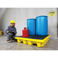 4-Drum Nestable Ultra-Spill Pallet&reg;, 66 US gal. Spill Capacity, 51" x 51" x 10" Oxford Builders Supplies Inc