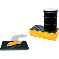 2-Drum Flexible Ultra-Spill Pallet&reg;, 66 US gal. Spill Capacity, 48" x 24" x 14" Oxford Builders Supplies Inc