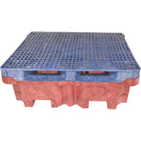 4-Drum Ultra-Spill King&reg; Flat Deck Spill Pallet, 85 US gal. Spill Capacity, 51" x 51" x 17.5" Oxford Builders Supplies Inc