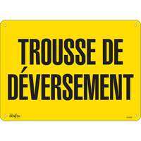 Enseigne  Trousse de d&eacute;versement , 10" x 14", Plastique, Français Oxford Builders Supplies Inc
