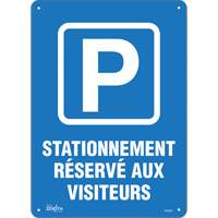 "Stationnement r&eacute;serv&eacute; aux visiteurs" Sign, 10" x 14", Plastic, French with Pictogram Oxford Builders Supplies Inc