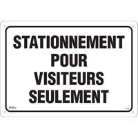 Enseigne  Stationnement pour visiteurs , 14" x 20", Aluminium, Français Oxford Builders Supplies Inc