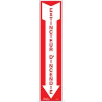 Enseigne  Extincteur d'incendie , 4" x 18", Vinyle, Français avec pictogramme Oxford Builders Supplies Inc